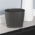 thumbnail image 3 of mDesign Plastic 2.25 Gallon Slim Trash Can Garbage Wastebasket Bin, Dark Gray, 3 of 4