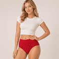 thumbnail image 4 of Hbhpov Womens Cotton Underwear High Waist Briefs Tummy Control Stretch Panties Underpants, 5-Pack, Sizes S-XXL, 4 of 8