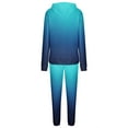 thumbnail image 5 of Men's Hoodies Tracksuit Gradient Color Long Sleeve Sweatshirts Jogger Pant 2 Piece Outfits Fall Jogging Sweatsuits Streetwear, 5 of 5