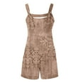 thumbnail image 4 of IROINNID Jumpsuits for Women Casual Shorts Printed Overalls Ruffled Rompers Sleeveless Printed Jumpers, 4 of 5
