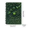 thumbnail image 3 of RKSTN Dragon Book Notebook Book Of Dragons Resin Crafts Relief Diary Nostalgic Artwork A5 Size Notebook, 3 of 7