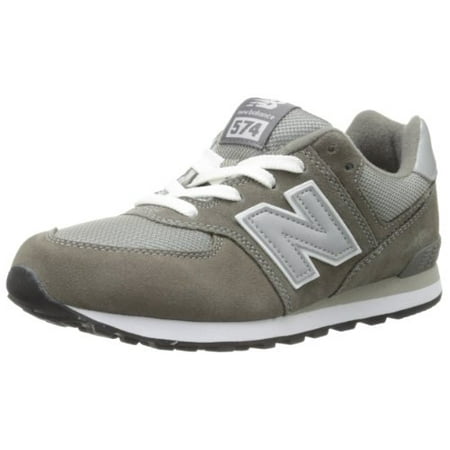 new balance kl574gsg: 574 grey white silver big kids sneakers
