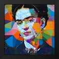 thumbnail image 2 of Stephen Chambers 20x20 Black Modern Wood Framed Wall Art Titled - Frida Graffiti Final, 2 of 6