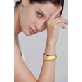 thumbnail image 3 of Brazaletes de oro grueso para mujer, brazalete ancho de oro, pulsera abierta martillada, regalos navideños y festivos, 3 of 5