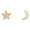 Gold, variant on Women's Gold Stud Buds Moon/Star Earrings by Howard's