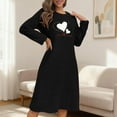 thumbnail image 4 of Mgmyaa Winter Women's Fleece Nightgown Long Sleeve Pullover Dress Thick Warm Lounge Robe Oversized Sleepwear, 4 of 7