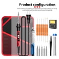 thumbnail image 2 of ANENG 17pcs Electric Soldering Irons with LCD Digital Display Intelligent Welding Iron Kit 60W Adjustable Welding Tool with Tweezers 5pcs Solder Tips Solder Wire Carry Bag for Electronic 17pcs Soldering Iron Kit & US Plug, 2 of 7
