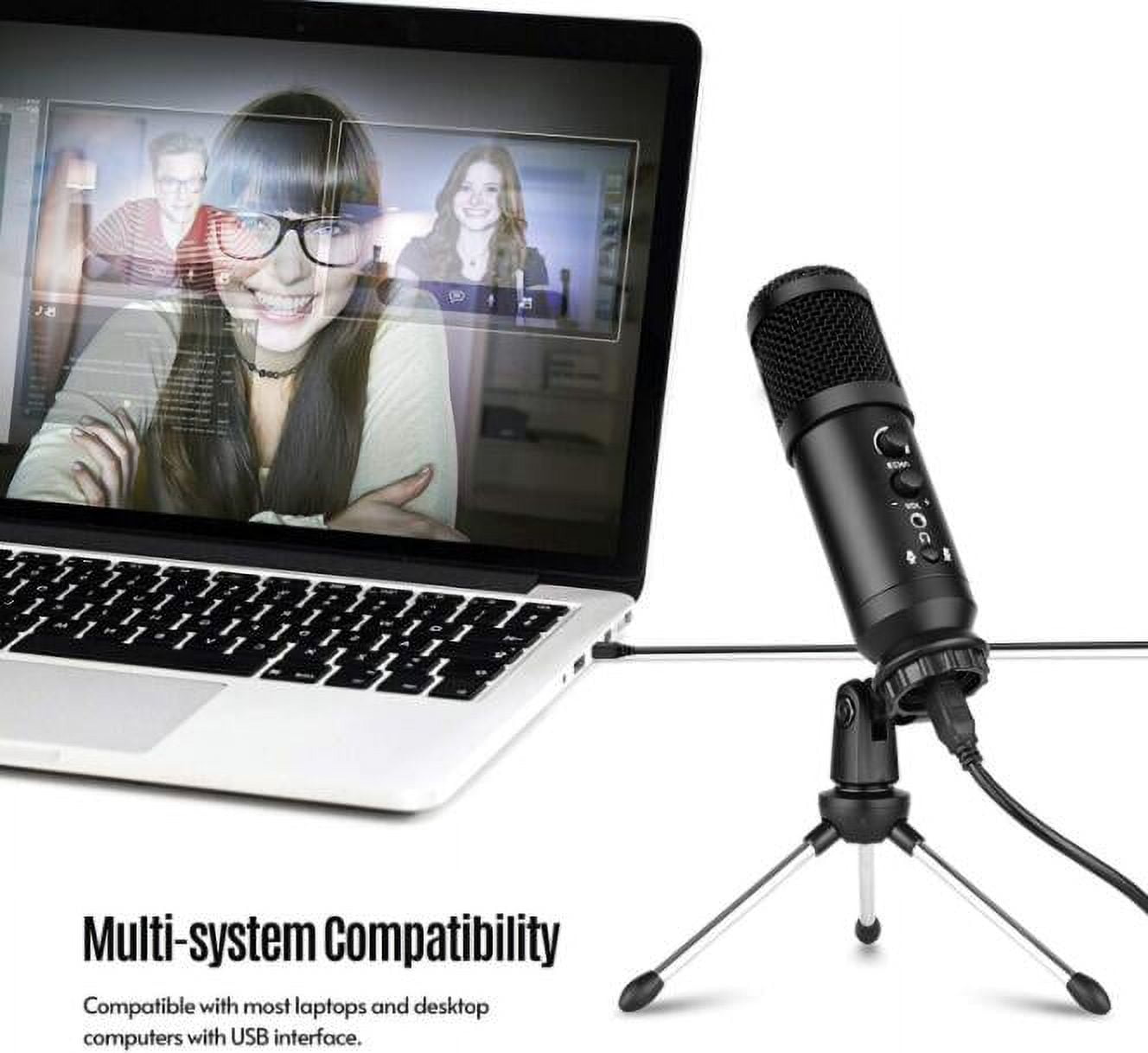 EIMELI USB Microphone,Plug & Play,Fifine Metal Condenser Recording Microphone for Laptop MAC or Windows Cardioid Studio Recording Vocals, Voice Overs,Streaming Broadcast and YouTub