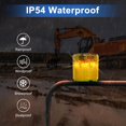 thumbnail image 4 of YISITIAN Solar Strobe Warning Light Strong Magnetic Base Flashing Super Bright 360 Degree Automatically Turn On Waterproof for Construction Traffic Factory (Red) CA919-0094, 4 of 6