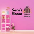 thumbnail image 3 of My Happy Place Personalized Name Zoo Africa Zebra Lion Safari Jungle Endangered Species Hippo Alligator Giraffe Tiger Wilderness Holiday Gift Ideas Bedroom Wall Decal Sticker - Size: 10 In X 6 In, 3 of 5