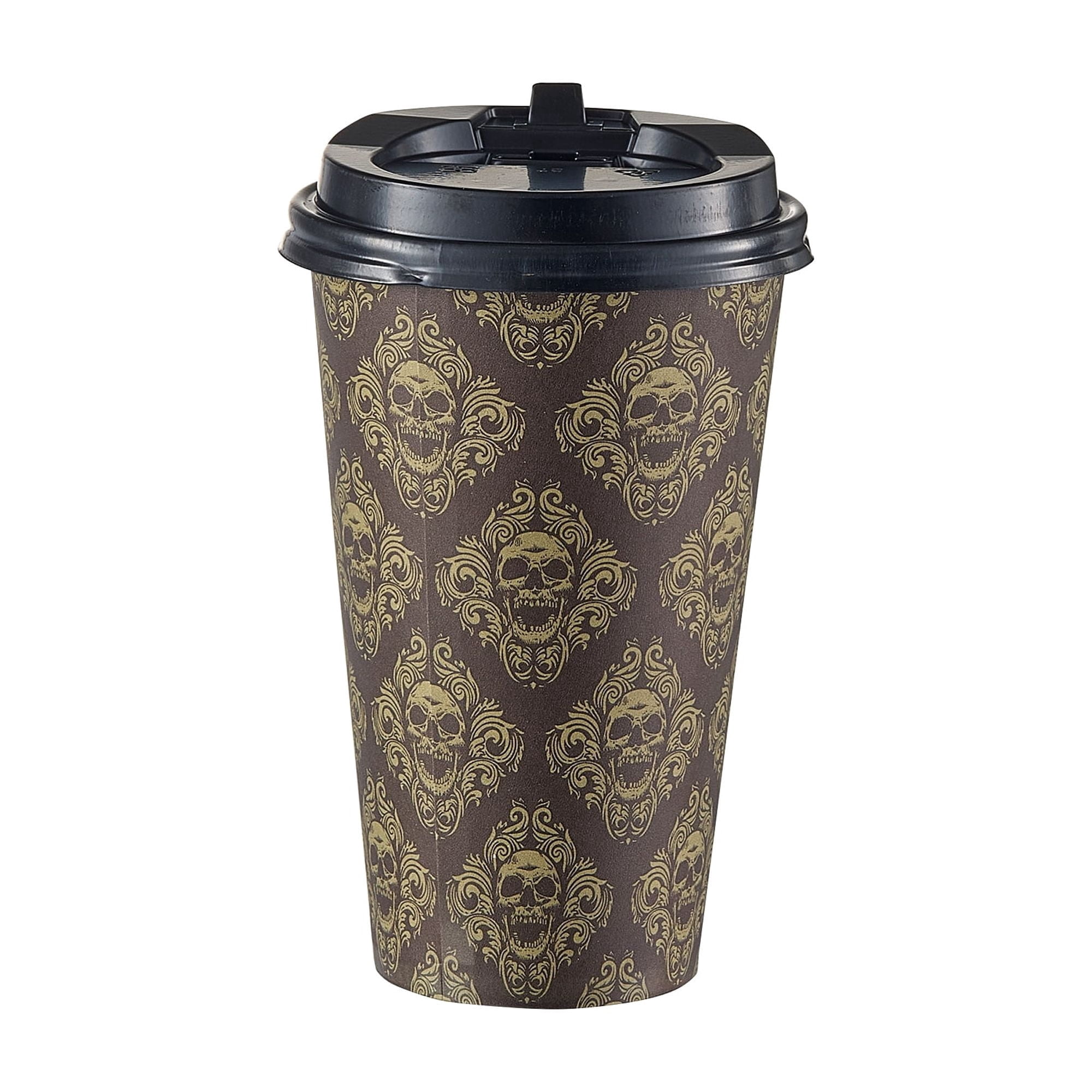 Dead Inside but Caffeinated To-Go Coffee Cups with Lids, Multicolor, 17 fl oz, 8 Count, Halloween by Way To Celebrate