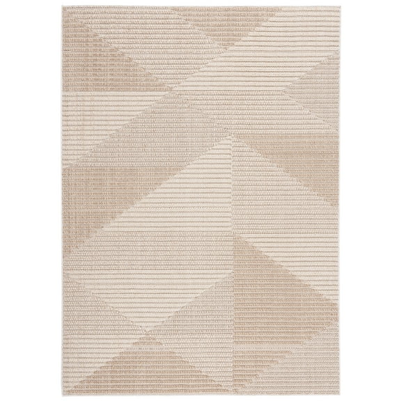 SAFAVIEH Global Rorie Abstract Area Rug, Beige/Ivory, 4' x 6'