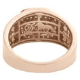 thumbnail image 4 of 10K Rose Gold Round Diamond Square Statement 13mm Pinky Ring Pave Band 1.03 CT., 4 of 5
