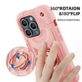 thumbnail image 6 of Compatible with iPhone 15 Pro Max Case 6.7 Inch, with 360° Rotate Ring Stand, Military Grade Drop Protection Full Body Rugged Heavy Duty Case 3 in 1 Protective Cover, Rosegold, 6 of 6