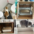 thumbnail image 4 of Stainless Steel Cat Litter Box, Large Pan 23.6“x15.7"x14" Metal Open-Top Large Kitten Litter Tray with Cover, Step, Scoop, Non-Stick Easy Cleaning, Gray, 4 of 6