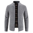 thumbnail image 5 of Suéter de otoño e invierno, suéter de hombre más abrigo de cuello de terciopelo, suéter tipo cárdigan de hombre, 5 of 5