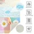 thumbnail image 3 of Yayeee Bath Rug for Bathroom Floor Non Slip Rectangle Fluffy Soft Absorbent Mat, 16"x24", Pink Checkered Daisy, 3 of 7