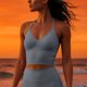 thumbnail image 4 of RKSTN Gym Yoga Tank Tops for Women Oversized Halter V Neck Open Back Athletic Tanks Moisture Wicking Quickly Dry Workout Fitness Tank Womens Casual Solid Summer Regular Fits Sport Cmaislove Shirts, 4 of 7