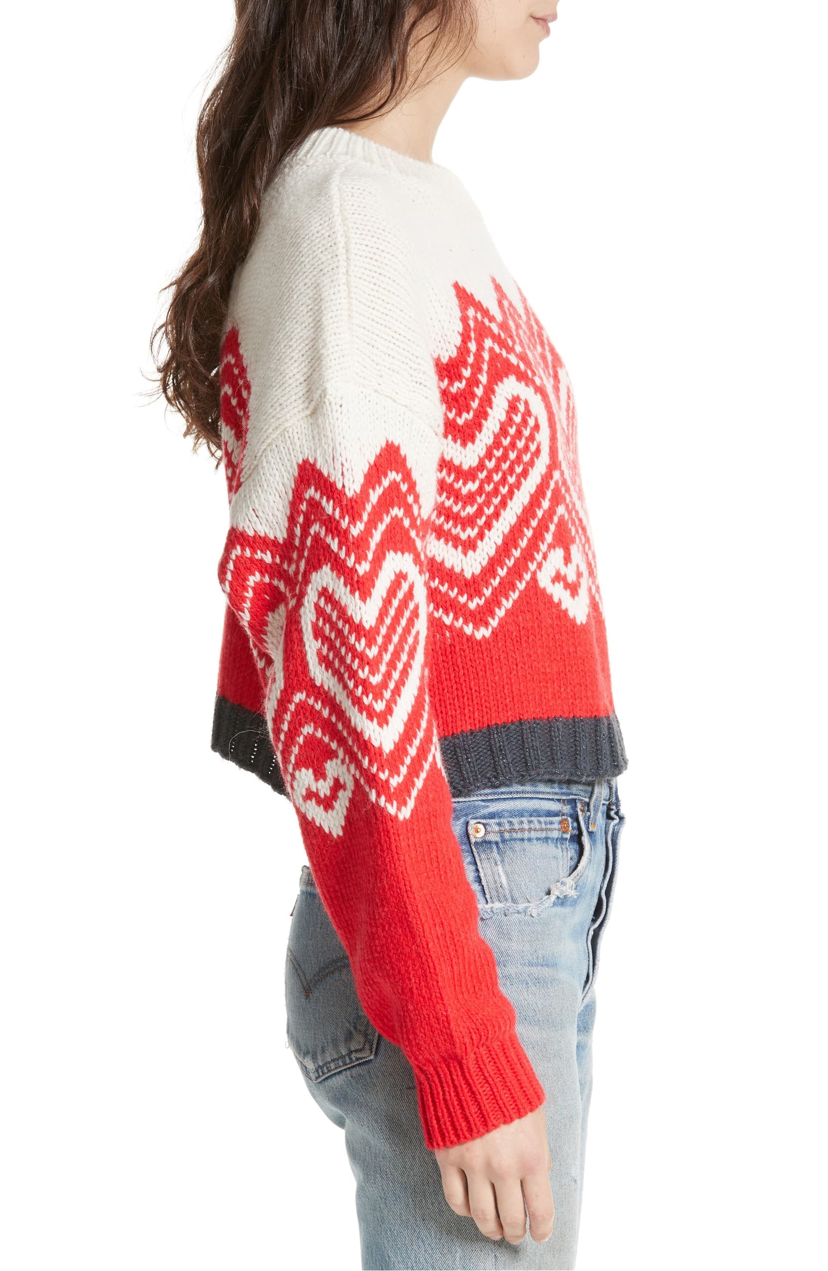 free people heart sweater