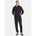 thumbnail image 6 of Athletic Works Men's Grid Tech Fleece Quarter Zip Pullover Hoodie, Sizes S-3XL, 6 of 6