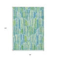 thumbnail image 3 of HomeRoots 584059 8 x 10 ft. Abstract Washable Indoor & Outdoor Rectangle Area Rug, Aqua, Teal Blue & Lime Green, 3 of 5