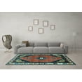 thumbnail image 3 of Ahgly Company Indoor Square Persian Light Blue Traditional Area Rugs, 8' Square, 3 of 4