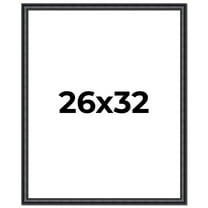26x32 Frame Black Real Wood Picture Frame Width 1.25 inches | Interior Frame Depth 0.5 inches |