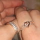 thumbnail image 4 of Anillos De Amor infinito para parejas, joyería de doble Color para mujer, regalo de compromiso de boda delicado, joyería de moda DZR029, 4 of 4