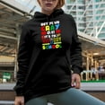 thumbnail image 2 of Get Your Cray On! It's the 100th Day of School, Teacher or Student, Black Hooded Sweatshirt or Hoodie, Small, 2 of 5