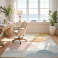 thumbnail image 3 of Design&I 2'x3' Washable Throw Rug Low Profile Daily Traffic Ready Accent Abstract Watercolor Rgu Plush Pastel Gradient Large Classroom for Hallway, Laundry Room, 3 of 7