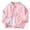 Pink giraffe, variant on Hrsba Kids Jacket Letter Print Zip Front Long Sleeve Baseball Style Outerwear Jacket