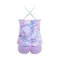 thumbnail image 5 of zaveiop Womens Athletic 2 Piece Tankini Swimsuits with Shorts Swim Tank Tops and Boyshorts Bathing Suits (Light Purple, 5XL), 5 of 8