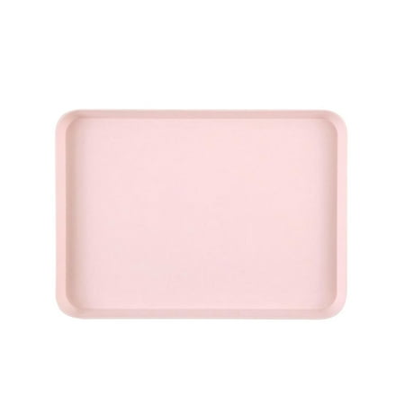 

Rectangular Tray Storage Tray Easy to Clean Fruit Tray Heat-resistant Non-slip Dinner Plate for Home for Kitchen Tableware Pink S