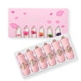 thumbnail image 1 of Juego de 6 labiales de gelatina con flores, hidratante que cambia de temperatura, bálsamo nutritivo de larga duración, brillo labial mágico que cambia de color., 1 of 6