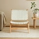 thumbnail image 4 of lios Innova | Silla Dun de madera de caucho color beige con asiento y respaldo en piel blanca, diseño contemporáneo y elegante., 4 of 9