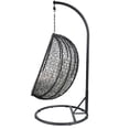 thumbnail image 3 of ACME Simona Patio Swing Chair with Stand in Beige Fabric & Black Wicker 45030, 3 of 4