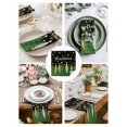 thumbnail image 3 of Black Green Christmas Cloth Napkins Set of 6 Reusable Dinner Napkins, Xmas Tree Stars Snowflake Winter Cocktail Napkin Washable Table Napkins for Wedding/Holiday Party/Baby Shower 20"x20", 3 of 7