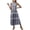 ☪525-Navy, variant on Women's Stringy Selvedge Sleeveless Striped Smocking Tiered Maxi Dress, High Neck Smocked Sleeveless Lace Trim A-Line Dress