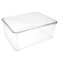 thumbnail image 1 of Storage Box Good Seal Dustproof Moisture-proof Transparent with Lid Large Capacity Oblong Rice Cereal Storage Basket Container Bread Candy Cosmetic Bi, 1 of 5