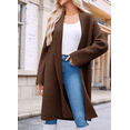 thumbnail image 5 of Womens Long Cardigan Sweaters Chunky Open Front Oversized Slouchy Knit Fall Trendy Coatigan Jackets, 5 of 6