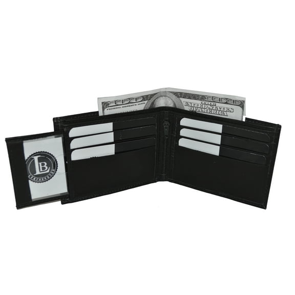 Men's Leather Wallet with a Pull Out ID on the Side by Leatherboss