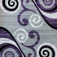 thumbnail image 7 of BizChair Area Rug Modern Contemporary Design 1100 Purple Grey White Black (6 Feet X 9 Feet), 7 of 7
