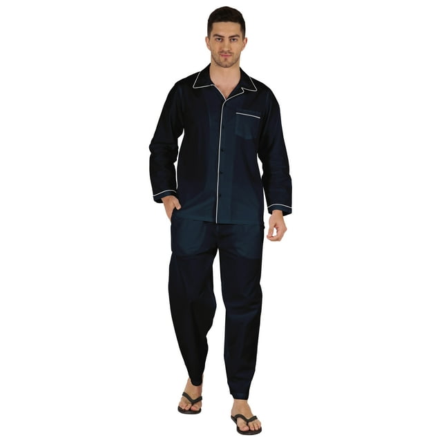 Inkmeso Pyjama en Coton pour Hommes Ensemble de Pyjama Haut et Bas