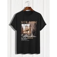 thumbnail image 2 of Camisetas de manga corta con estampado de Nueva York para hombre, cómodas, informales y transpirables, ideales para entrenamiento físico y jogging. Ideales para adultos, hombres, mujeres, adolescentes, 2 of 6