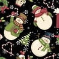 thumbnail image 4 of David Textiles 1-Yard Cotton Merry Snowman Precut Fabric, Black, 4 of 4