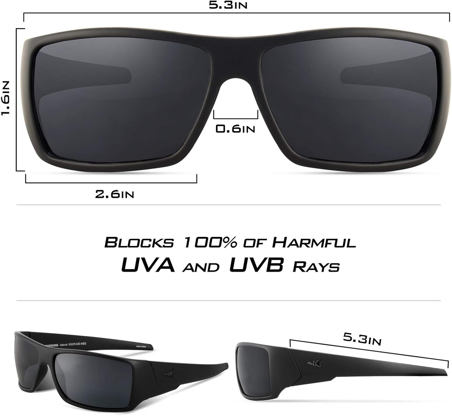 KastKing Polarized Sport Sunglasses for Men and Women, Ideal for Driving Fishing Cycling and Running, UV Protection-Iditarod