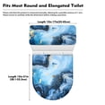 thumbnail image 6 of COEQINE Blue Gold Marble Toilet Lid Cover and Toilet Tank Cover, Elastic Bottom Machine Washable Replacement Toilet Lid Dust Cover 2 Pcs Set for Home Bathroom Decor, 6 of 7