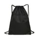thumbnail image 1 of Mochila deportiva unisex con cordón, sencilla, para hombres y mujeres, nueva, de gran capacidad, para entrenamiento físico, viajes, ligera. Negro, 1 of 9