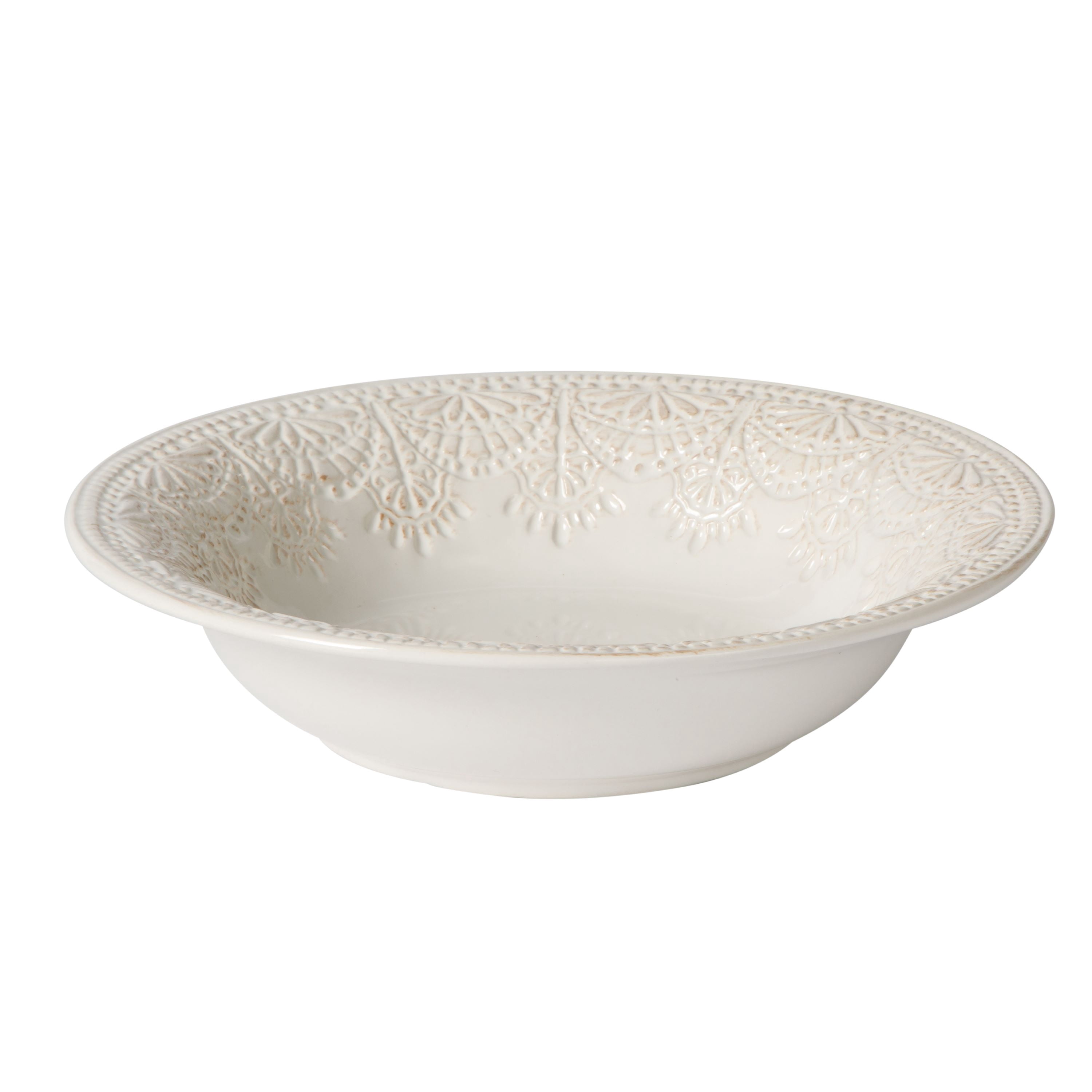 The Pioneer Woman Vintage Lace Stoneware Bowl, Linen