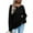 D-Black, variant on Loritta Womens Sweaters Solid Pullover Cable Knitted Long-Sleeve Chunky Crewneck Sweater